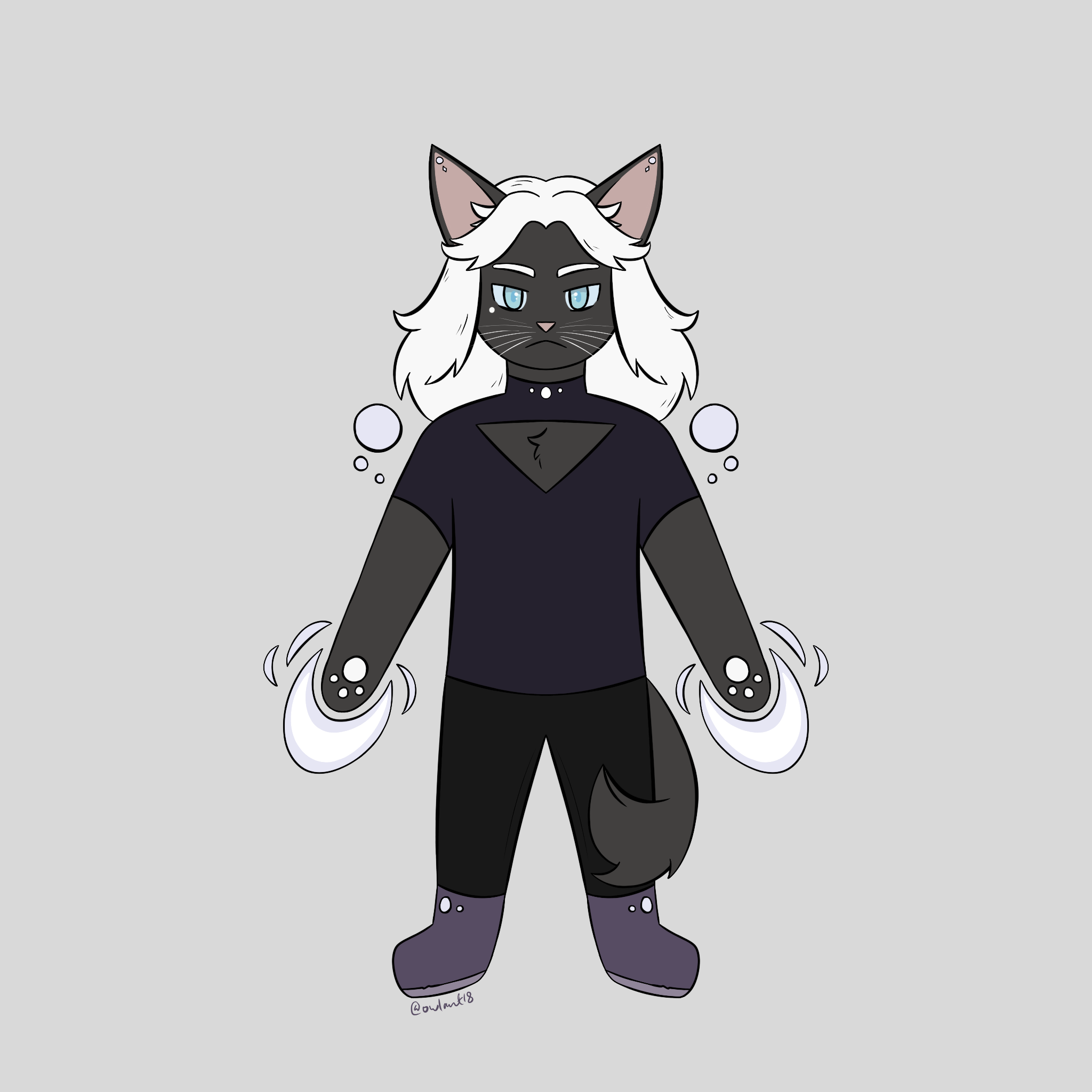 Digital Illustration of my anthro cat character Nova